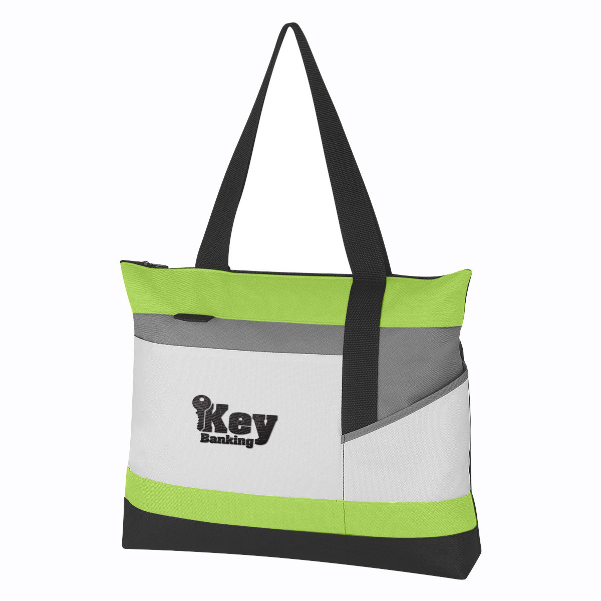 Tote Bag, Advantage - Lime Green - Embroidery