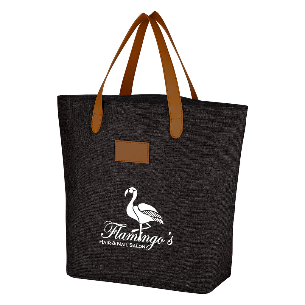 Tote Bag, Heathered - Black - Silk Screen
