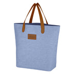 Tote Bag, Heathered - Blue - Debossing