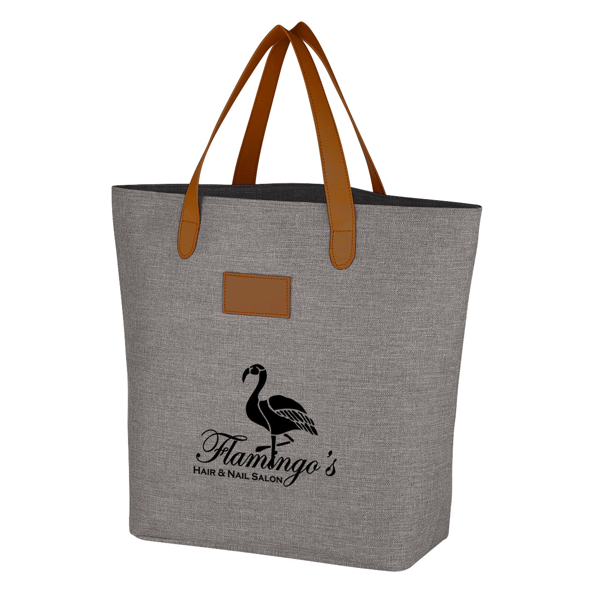 Tote Bag, Heathered - Gray - Silk Screen