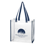 Tote Bag in Clear EVA - Navy - Silk Screen
