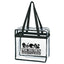 Tote Bag in Clear EVA with Zip - Clear with Black - Silk Screen