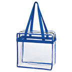 Tote Bag in Clear EVA with Zip - Royal Blue - Blank
