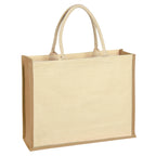 Tote Bag in Jute with Front Pocket - Back