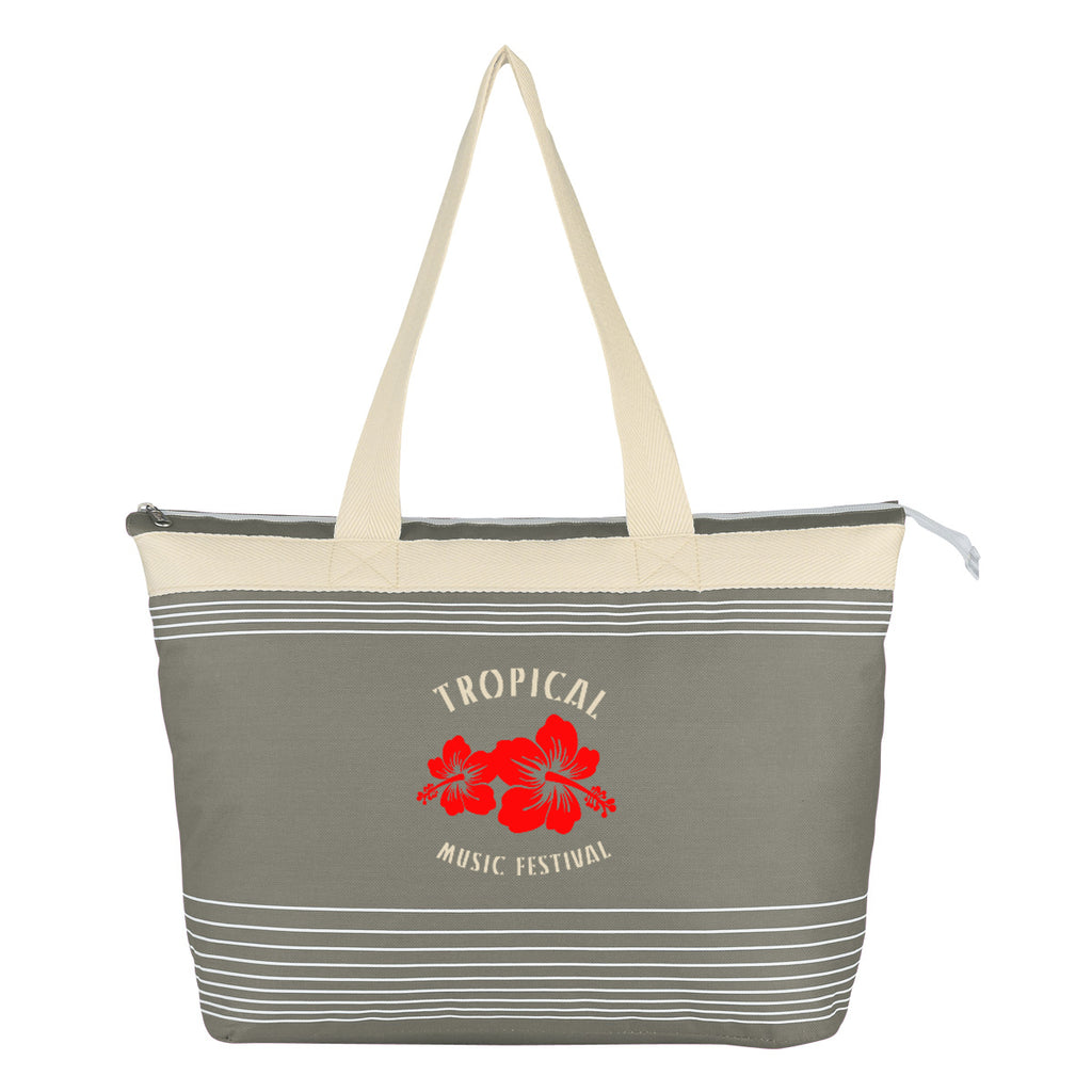 Tote Bag, Marina Embroidery - Gray - Colorbrite
