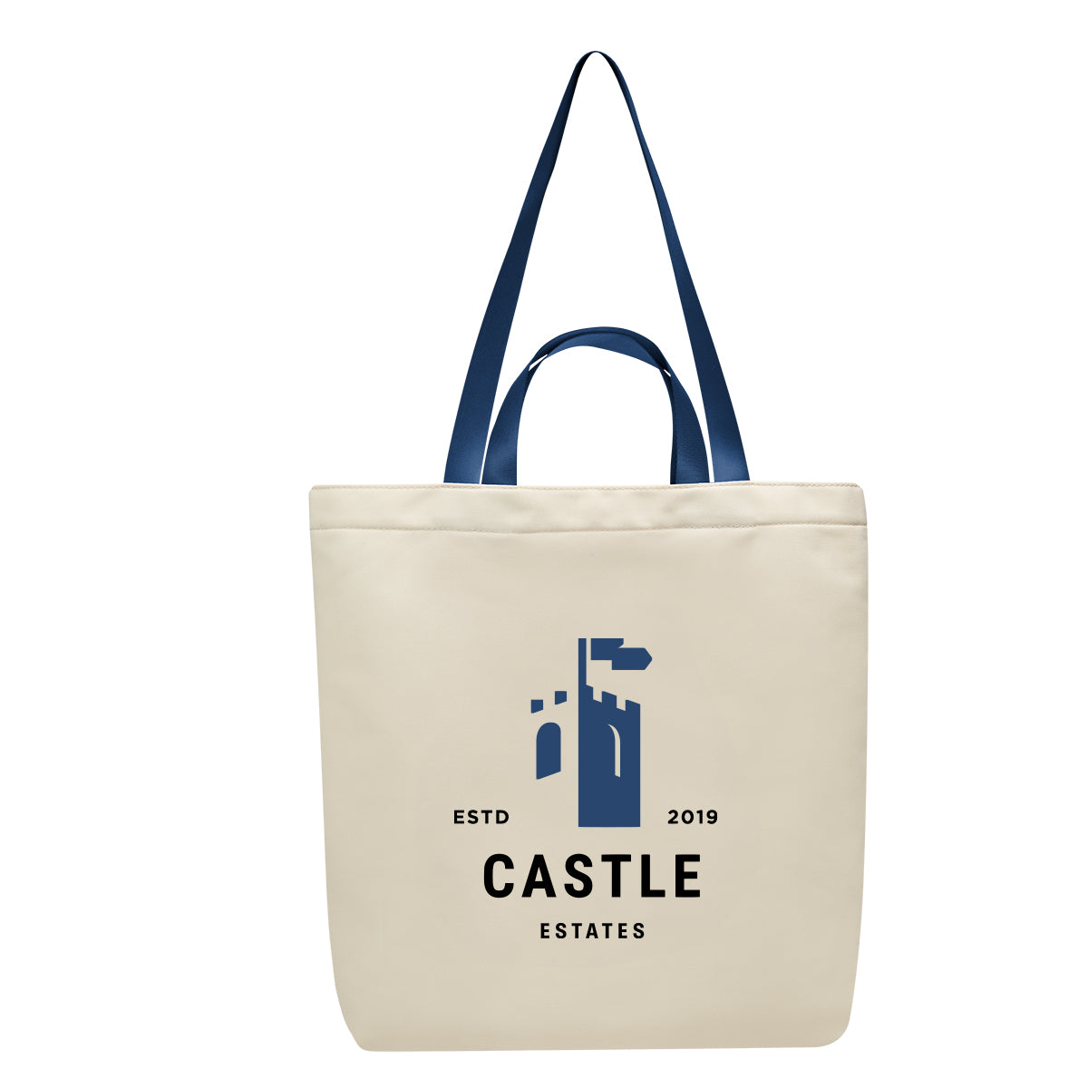 Tote Bag, Melissa Embroidery - Navy - Colorbrite