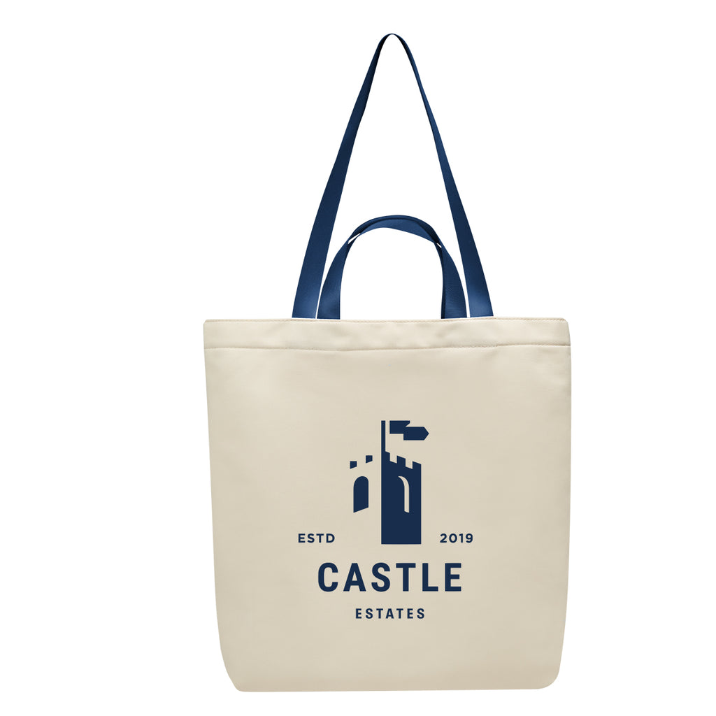 Tote Bag, Melissa Embroidery - Navy - Silk Screen