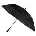 Totes Auto Open Golf Umbrella with UV Protection, 60 Inches - Black - Right Angle 2