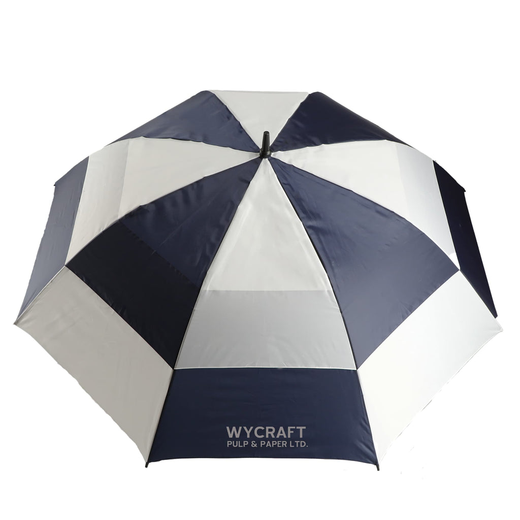Totes Auto Open Golf Umbrella with UV Protection, 60 Inches - Navy/White - Front