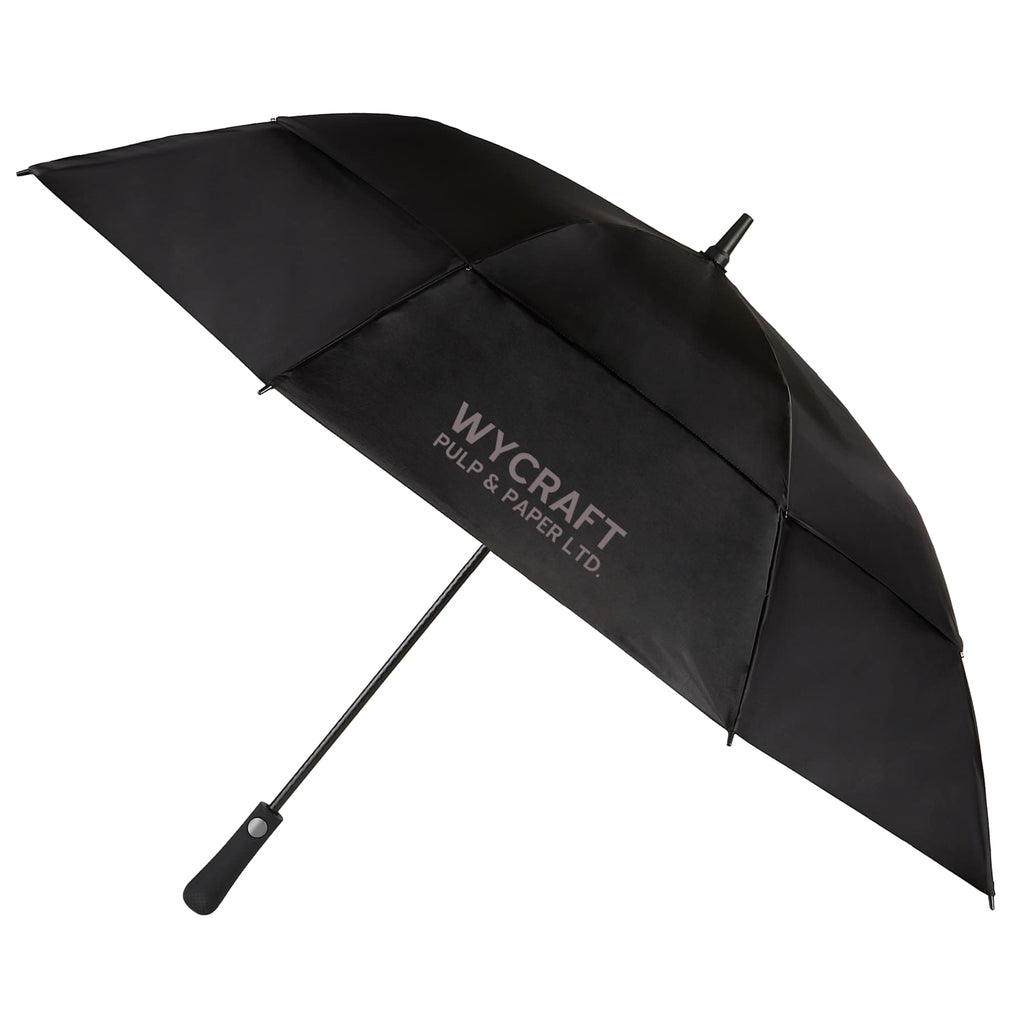 Totes Auto Open Golf Umbrella with UV Protection, 60 Inches Transfer - Black - Right Angle