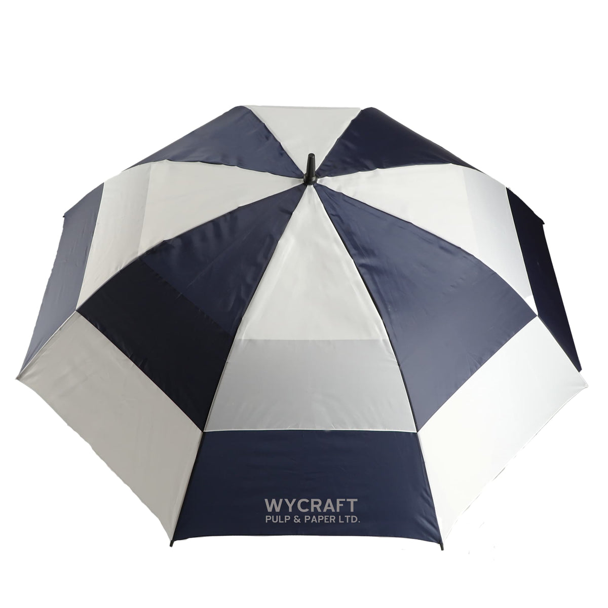 Totes Auto Open Golf Umbrella with UV Protection, 60 Inches Transfer - Navy/White - Front