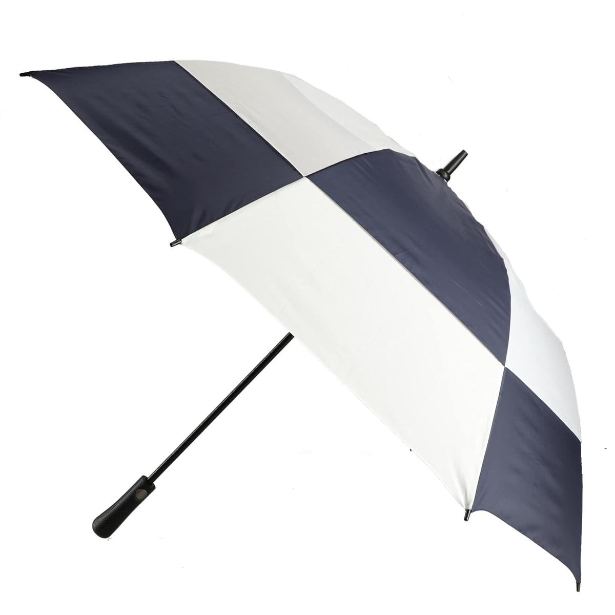 Totes Auto Open Golf Umbrella with UV Protection, 60 Inches Transfer - Navy/White - Left Side 2