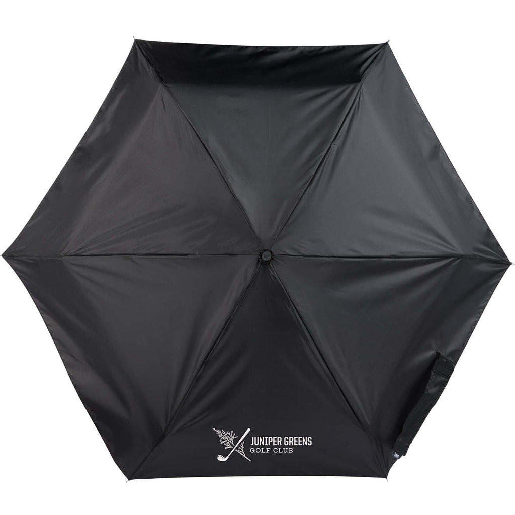 Totes Mini Travel Umbrella in Recycled Polyester, 38 Inch - Black - Front