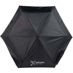 Totes Mini Travel Umbrella in Recycled Polyester, 38 Inch Transfer - Black - Front