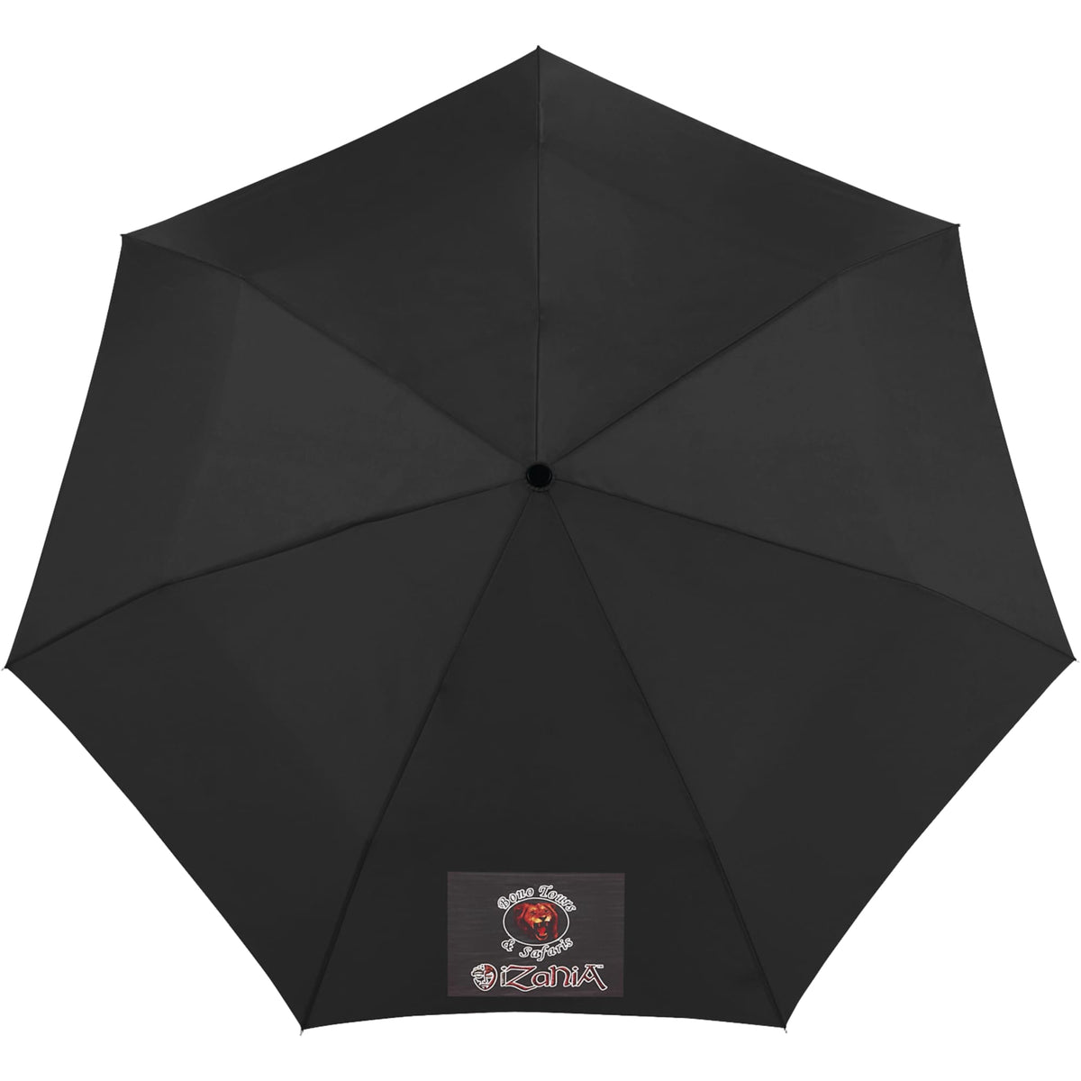 Totes Three-Section Auto Open and Close Umbrella, 43 Inch - Black - Front