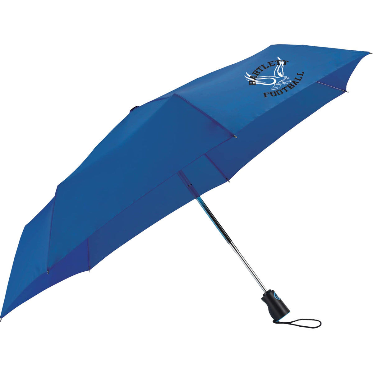 Totes Three-Section Auto Open and Close Umbrella, 43 Inch - Blue - Photo