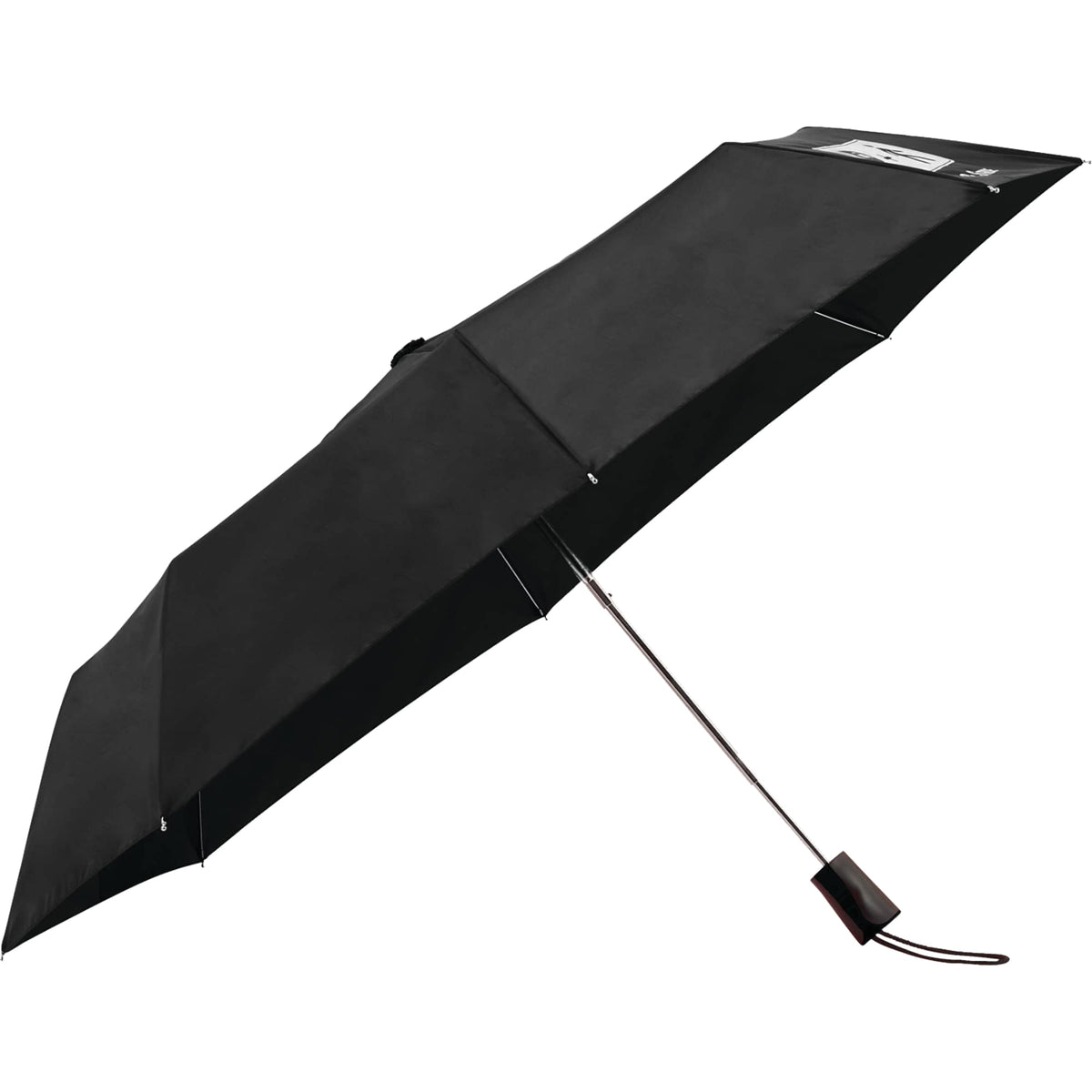 Totes Three-Section Auto Open Umbrella, 42 Inch - Black - Photo