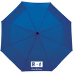 Totes Three-Section Auto Open Umbrella, 42 Inch Transfer - Blue - Photo
