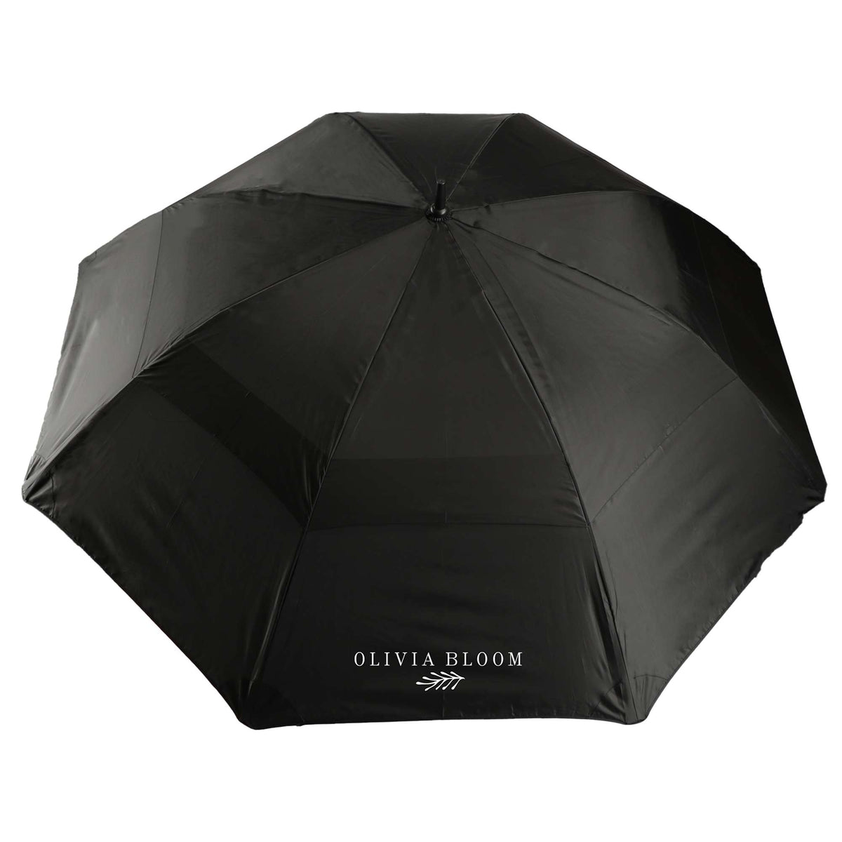 Totes Titan Vented Golf Umbrella in Recycled PET, 60 Inches Transfer - Black - Front
