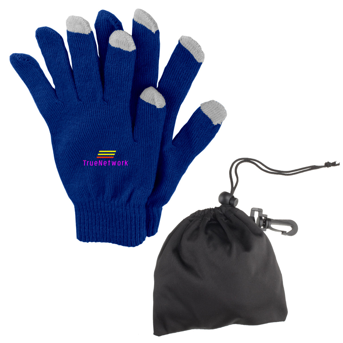 Touch Screen Gloves in a Pouch - Gray - Colorbrite