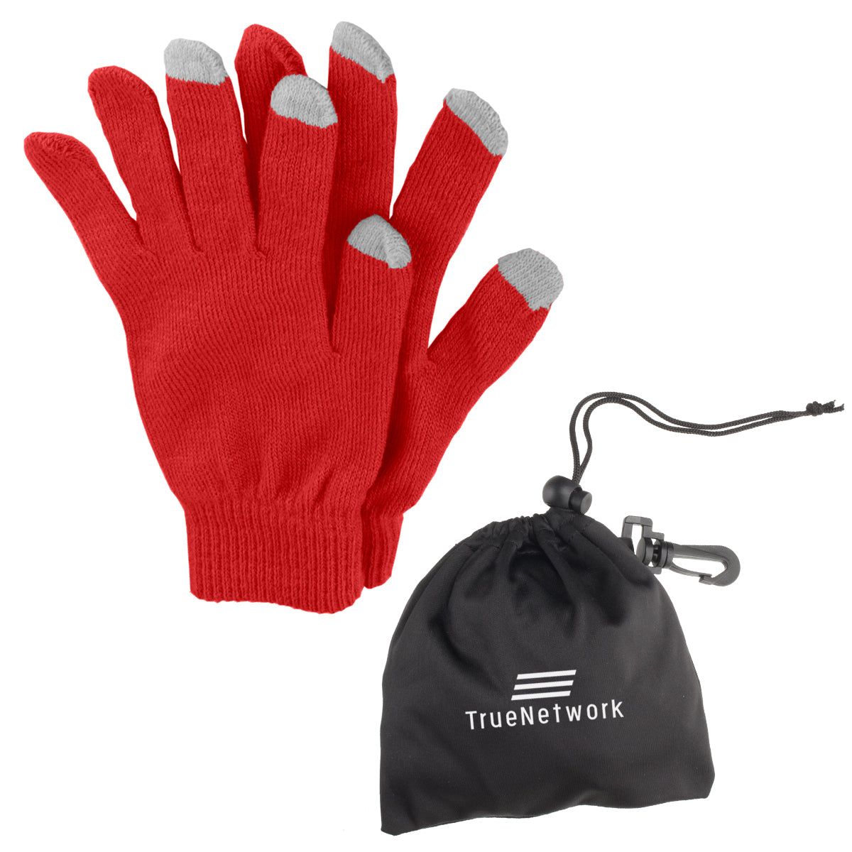 Touch Screen Gloves in a Pouch - Silk Screen
