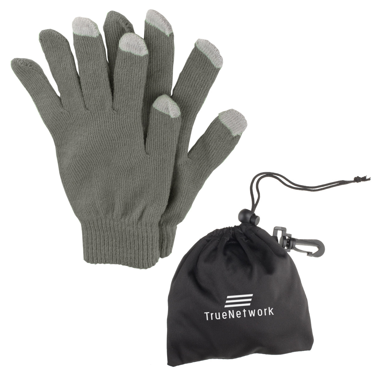 Touch Screen Gloves in a Pouch - Silk Screen