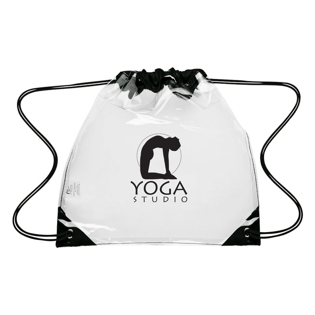 Touchdown Drawstring Backpack in Clear EVA