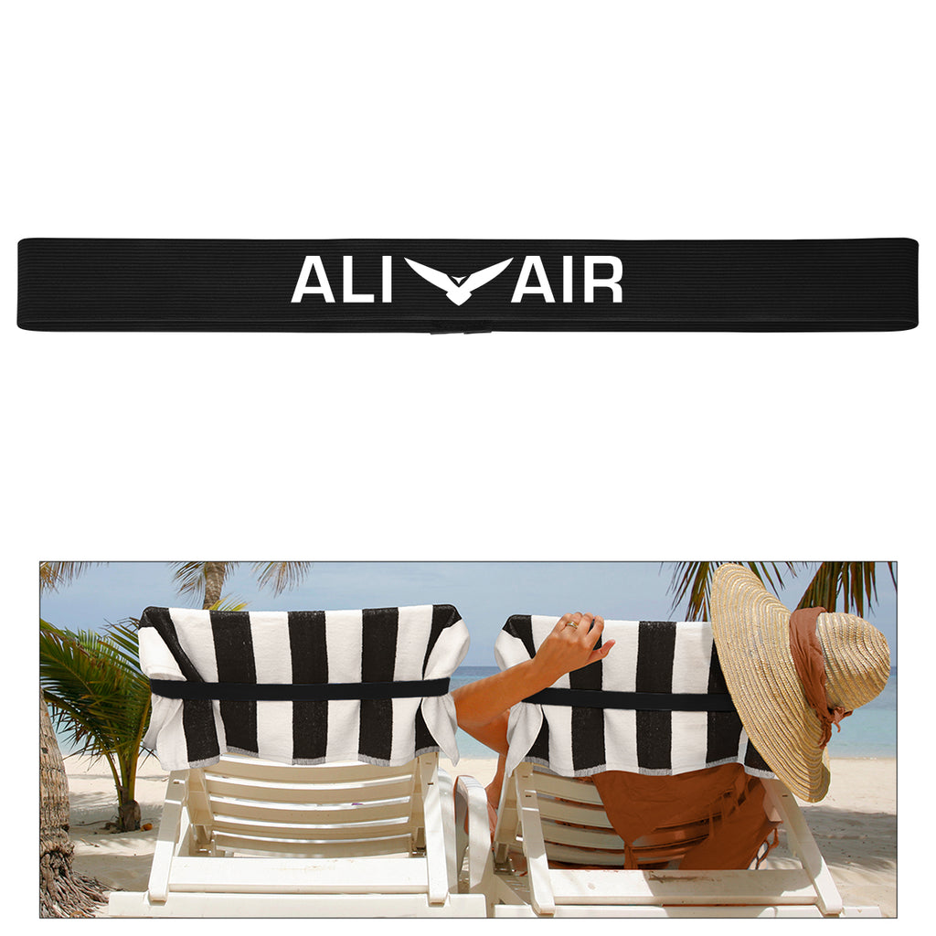 Towel Holder Band for Chairs - Black - Silk Screen