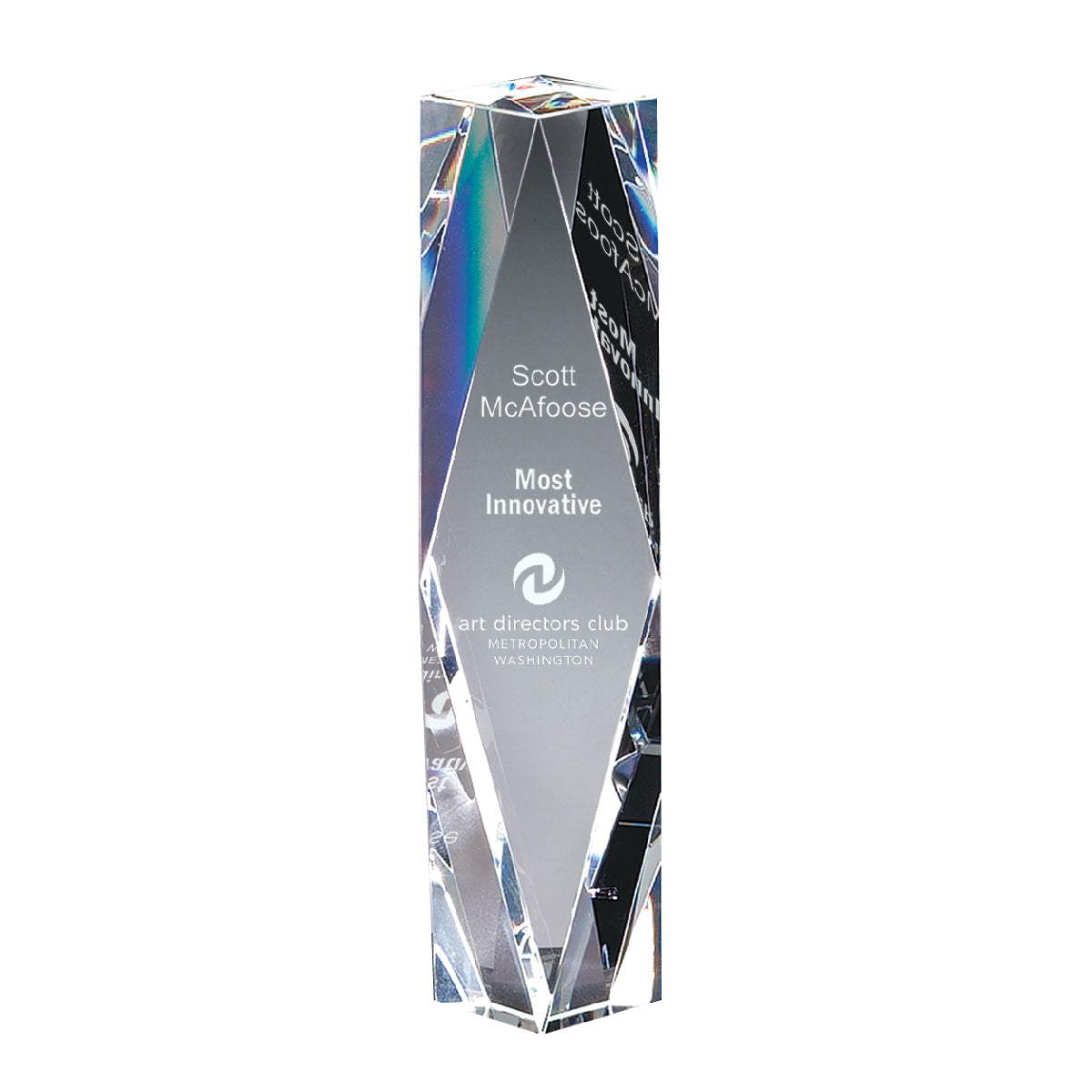 Tower Award, Medium - Clear - Sandblasting