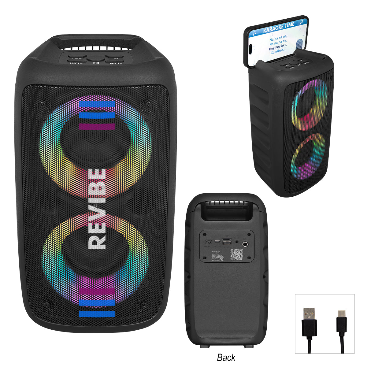 Tower Speaker with Phone Holder, Wireless Full Color - Full Color