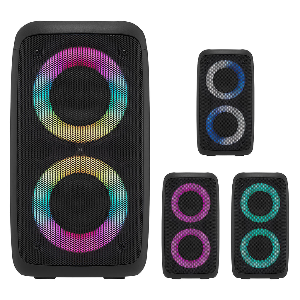 Tower Speaker with Phone Holder, Wireless Full Color - Lights