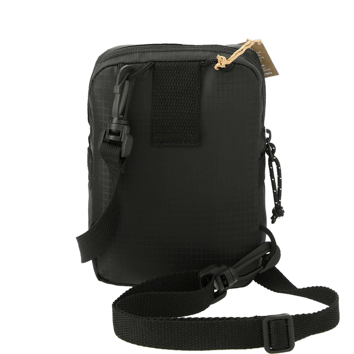 Trailhead Crossbody Phone Pouch in Recycled Nylon - Black/Gray - Back