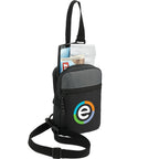 Trailhead Crossbody Phone Pouch in Recycled Nylon - Black/Gray - Right Angle 2