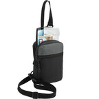 Trailhead Crossbody Phone Pouch in Recycled Nylon - Black/Gray - Right Angle 4