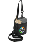 Trailhead Crossbody Phone Pouch in Recycled Nylon - Black/Gray - Right Angle
