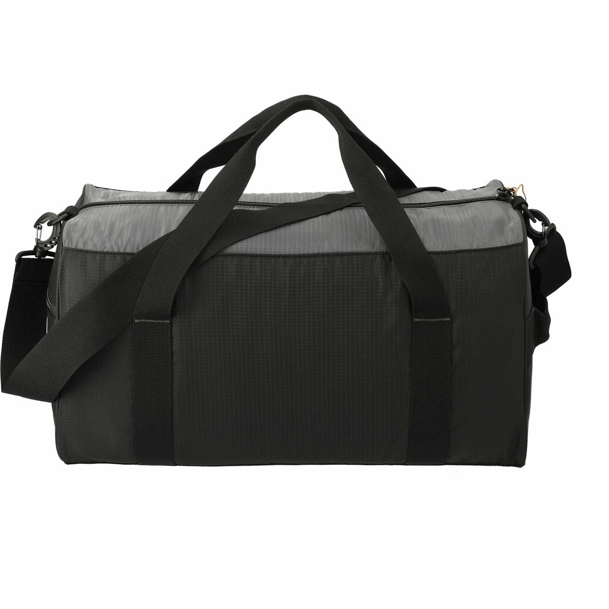 Trailhead Duffel Bag in Recycled Nylon Ripstop - Black/Gray - Back