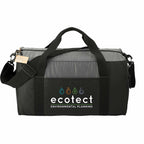 Trailhead Duffel Bag in Recycled Nylon Ripstop Embroidery - Black/Gray - Front