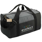 Trailhead Duffel Bag in Recycled Nylon Ripstop Embroidery - Black/Gray - Right Angle 2