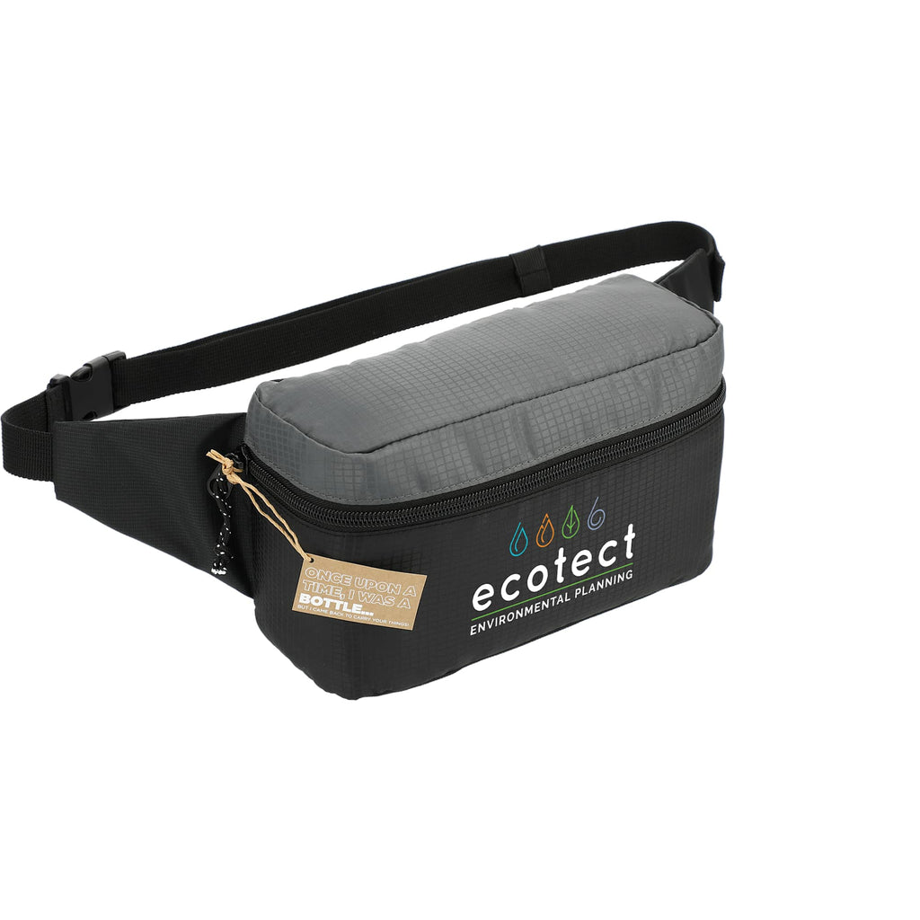 Trailhead Fanny Pack in Recycled Nylon Ripstop - Black/Gray - Right Angle