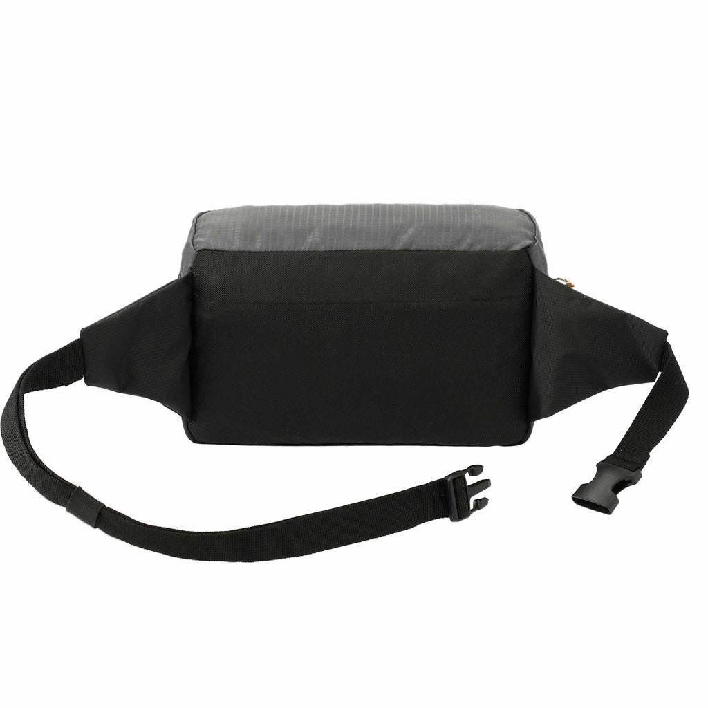 Trailhead Fanny Pack in Recycled Nylon Ripstop Embroidery - Black/Gray - Back