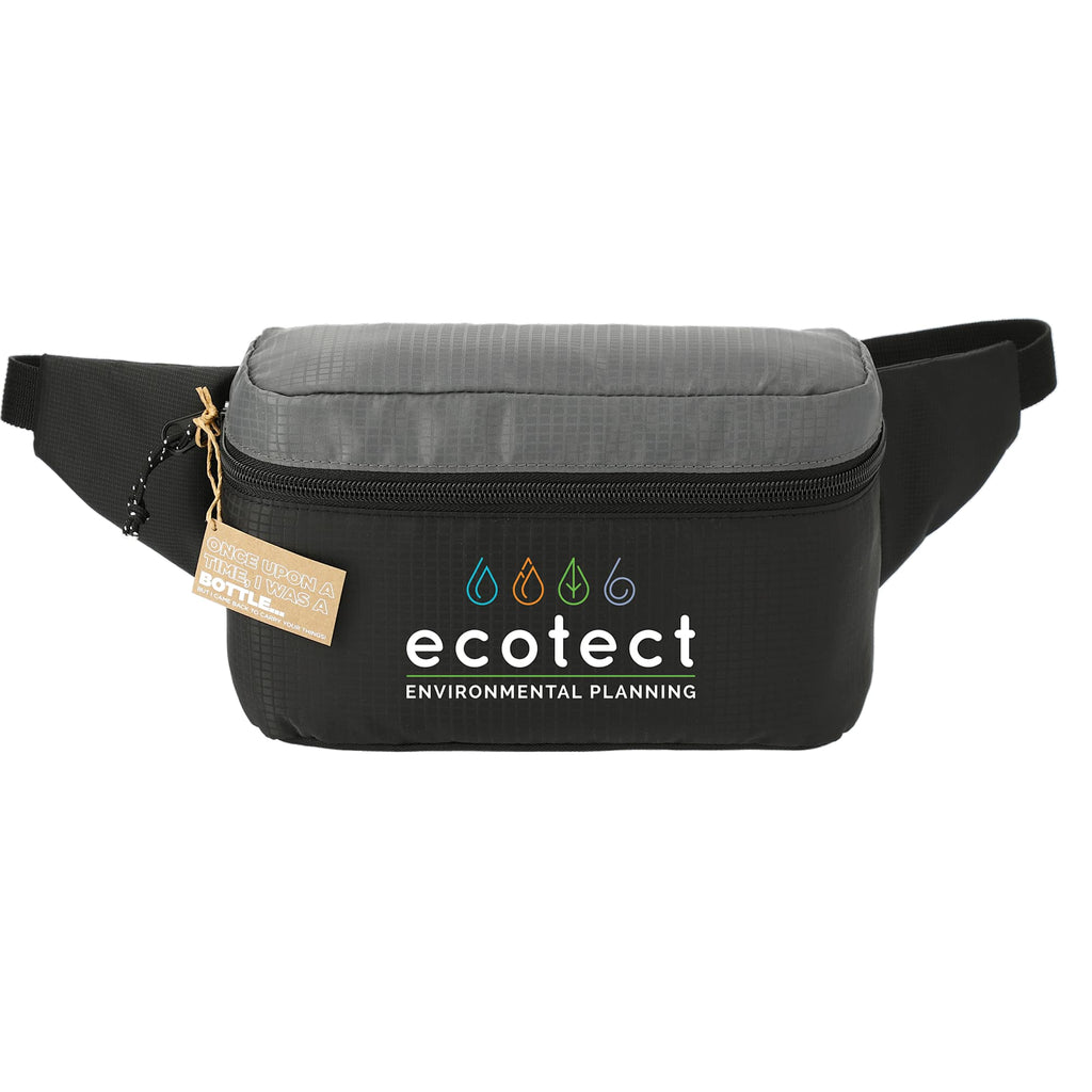 Trailhead Fanny Pack in Recycled Nylon Ripstop Transfer - Black/Gray - Front