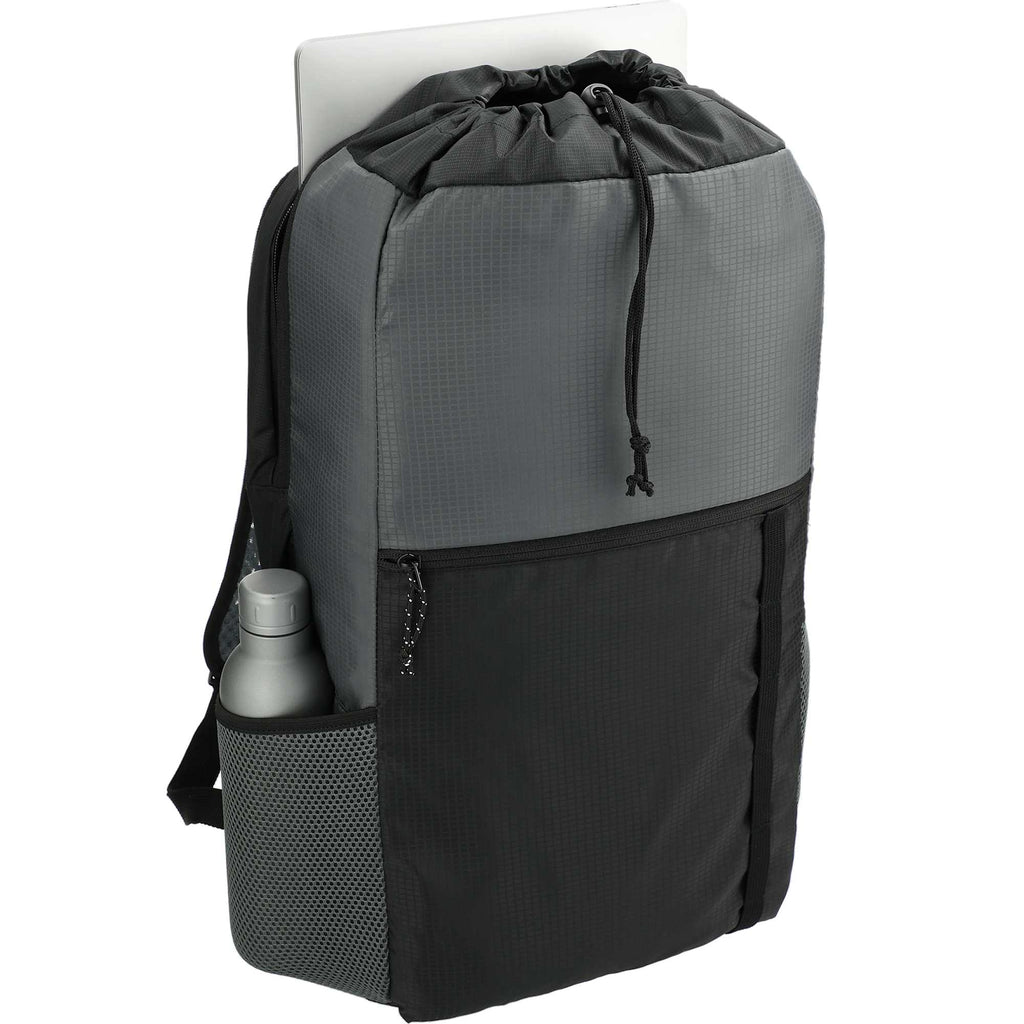 Trailhead Lightweight Cinch Pack in Recycled Nylon, 15L Transfer - Black/Gray - Right Angle 4
