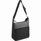 Trailhead Recycled Nylon Tote with 13 Inch Laptop Sleeve Transfer - Black/Gray - Right Angle 3