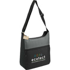 Trailhead Recycled Nylon Tote with 13 Inch Laptop Sleeve Transfer - Black/Gray - Right Angle