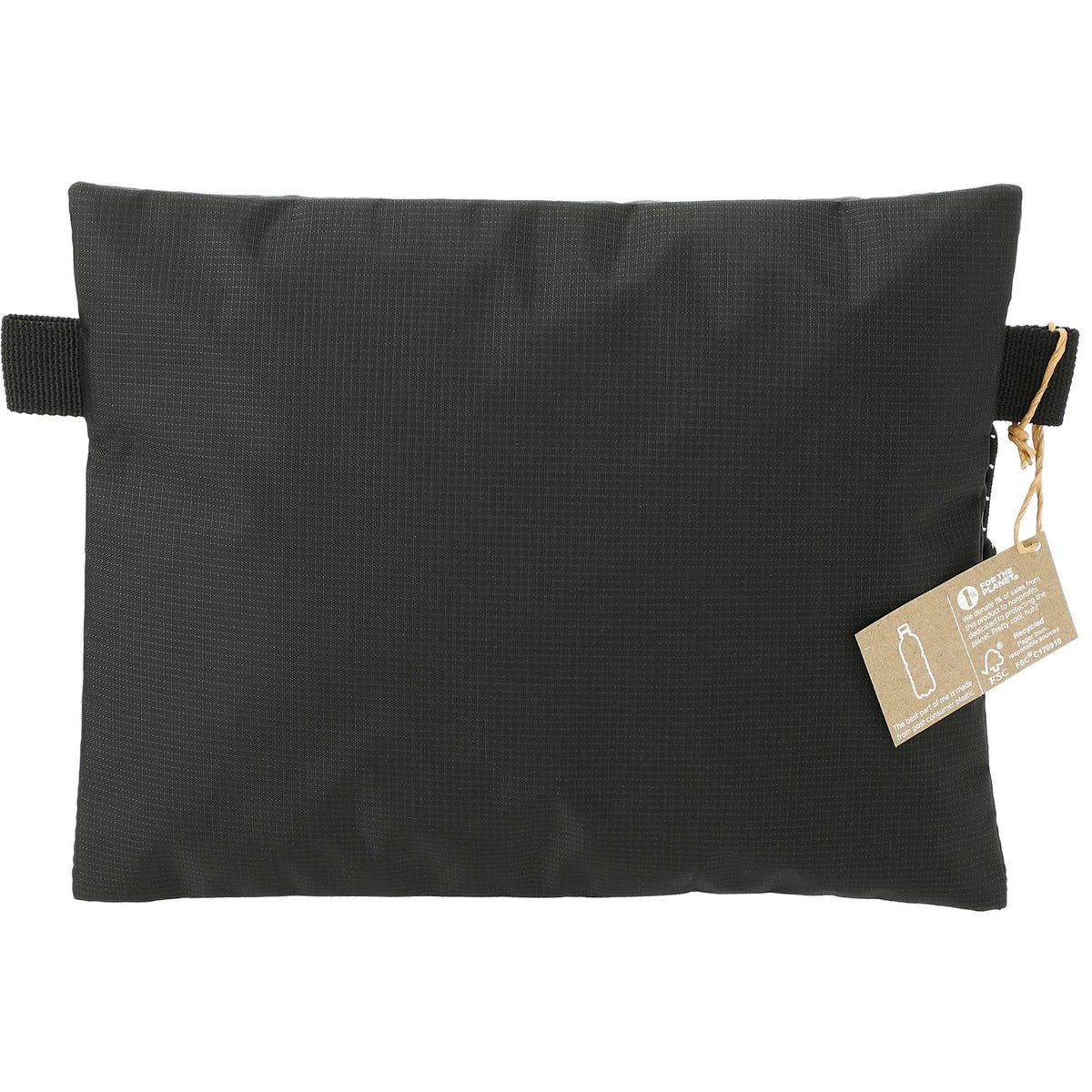 Trailhead Recycled Ripstop Zip Pouch - Black/Gray - Back