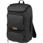Trails Structured Laptop Backpack, 15 Inch Embroidery - Charcoal - Left Angle