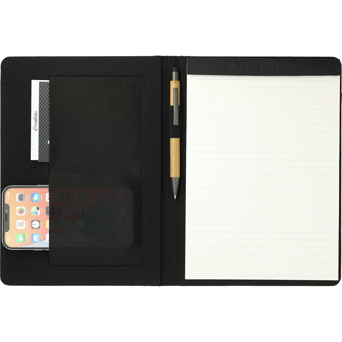 Trails Writing Pad Folio with Organizer Panel, 7 x 10 Inches Transfer - Charcoal - Front 2