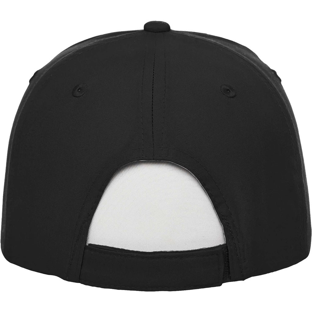 Transcend Lightweight Ball Cap with UPF 40+ Embroidery - Black - Back Flat