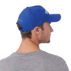 Transcend Lightweight Ball Cap with UPF 40+ Transfer - New Royal - On Model