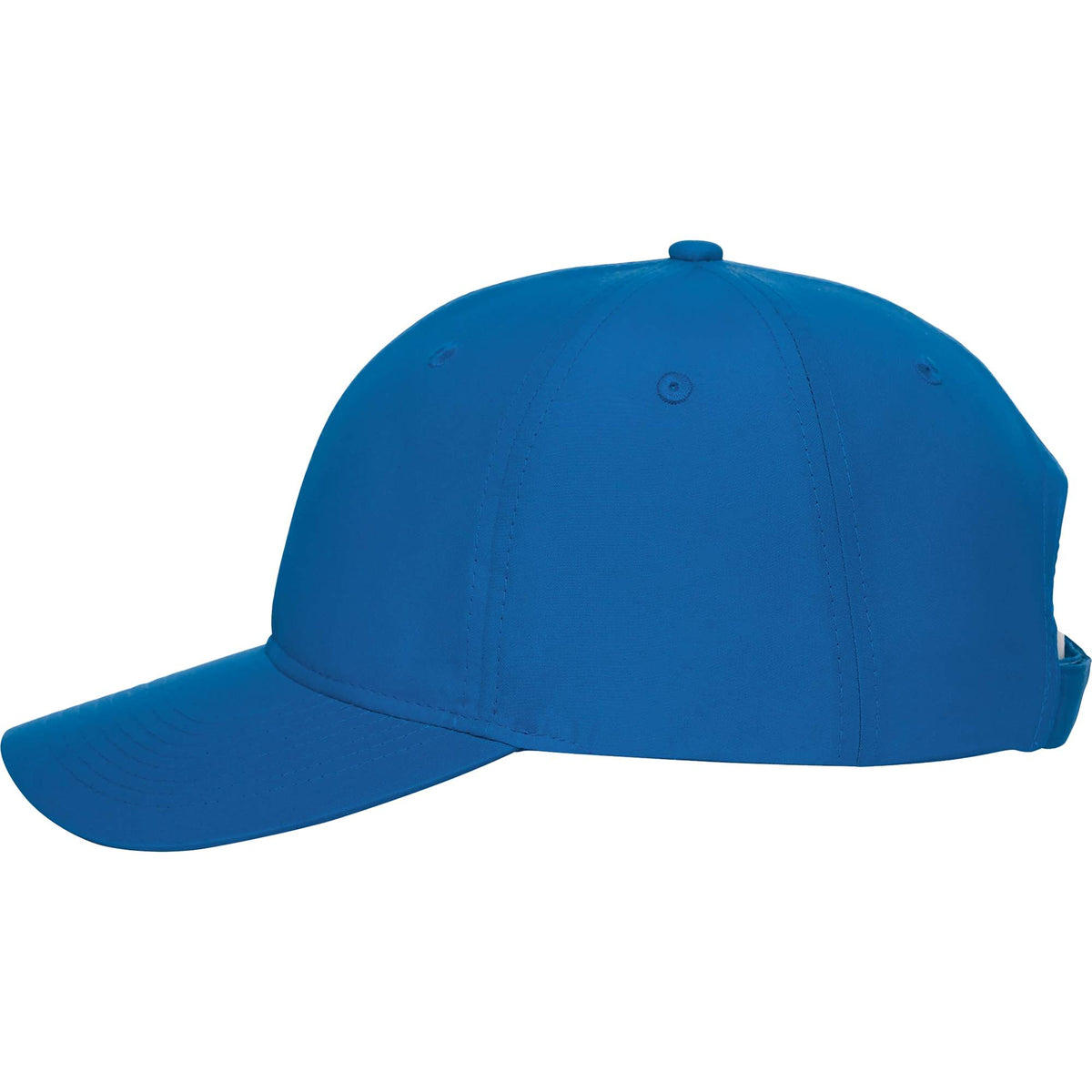 Transcend Lightweight Ball Cap with UPF 40+ Transfer - Olympic Blue - Left Side